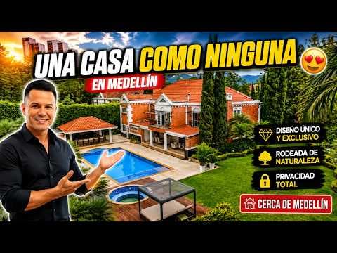 INCREIBLE CASA, EN MEDELLIN CON PISCINA, COMO YA NO SE HACEN. $7.800 mm