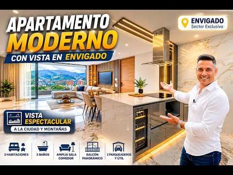 Con las tres BBB- Bueno - Bonito y barato. asi es este MODERNO APARTAMENTO en Envigado $1.200mm