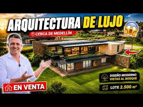 "MANSIÓN de CRISTAL en Las Palmas: El Lujo Natural de Medellín"